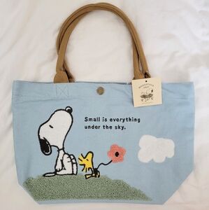 Snoopy Tote Bag - Woodstock Nest Japan Exclusive Light Blue